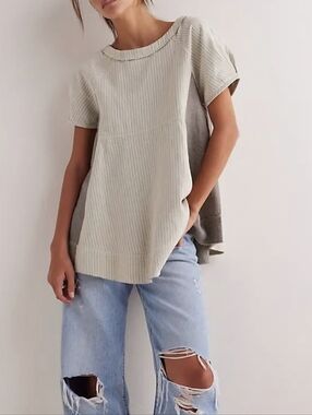 FP We The Free Sunset City Ivory Combo Menswear Top Striped Gift Spring Summer